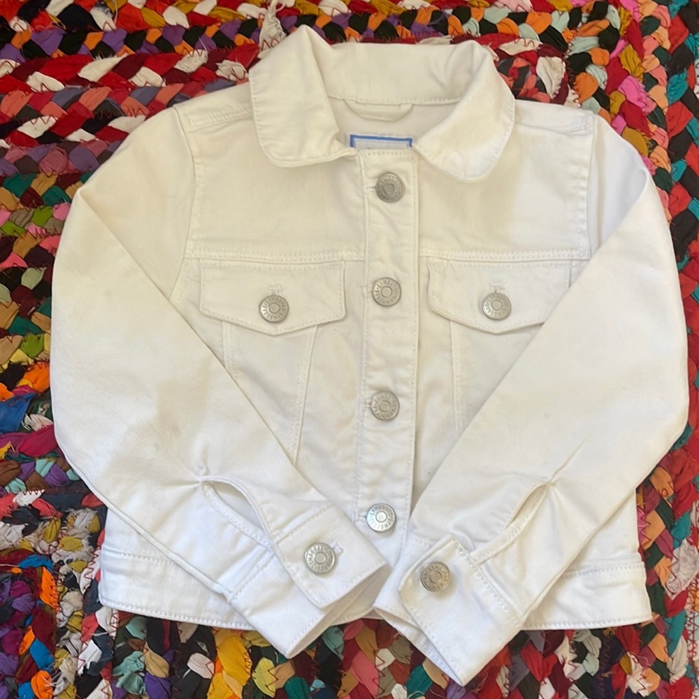 Gymboree girls white jean jacket